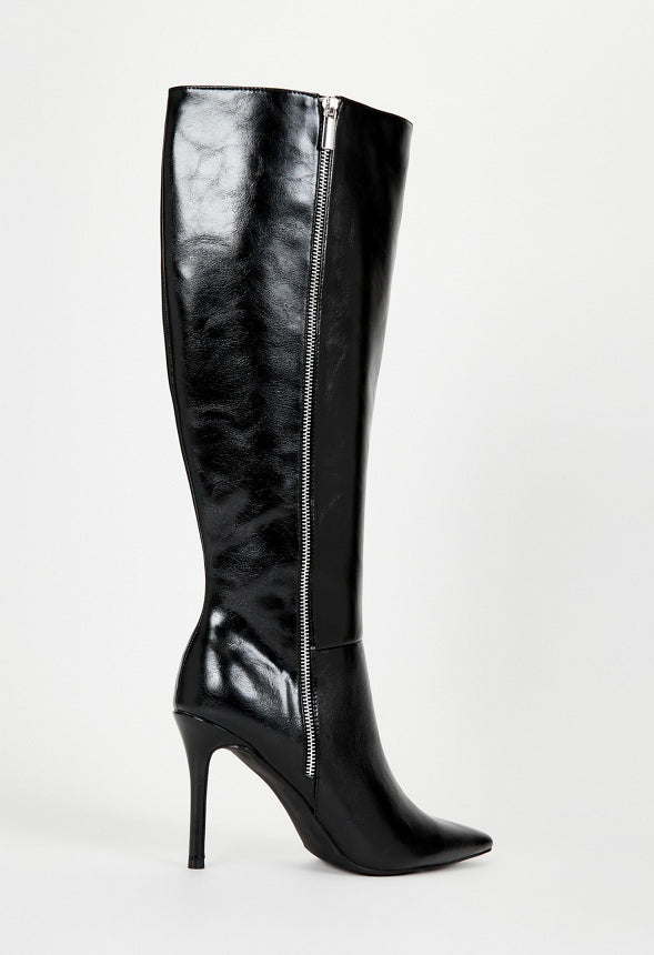 Jaz Heeled Boot Black