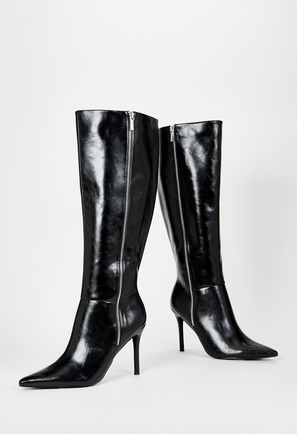 Jaz Heeled Boot Black