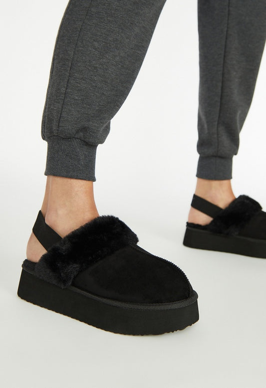 Levaine Fuzzie Mule Black Caviar