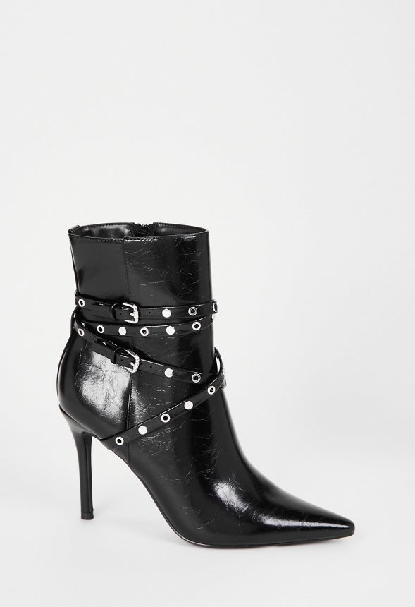 Roxana Stiletto Bootie Black