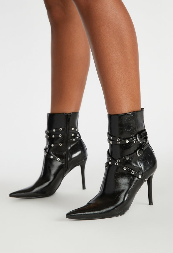 Roxana Stiletto Bootie Black