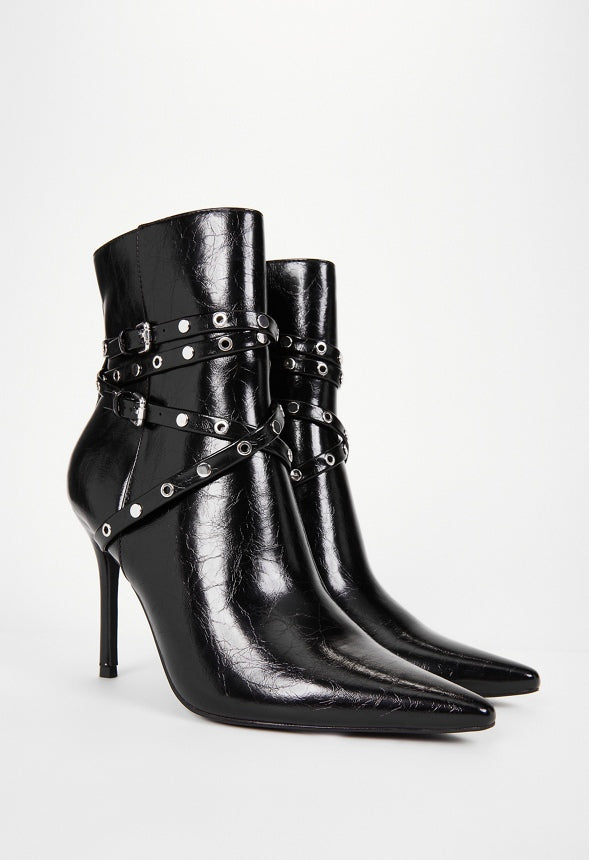 Roxana Stiletto Bootie Black