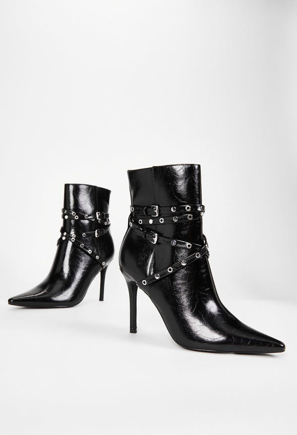 Roxana Stiletto Bootie Black