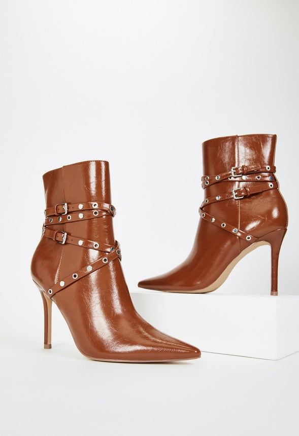 Roxana Stiletto Bootie Caramel Cafe