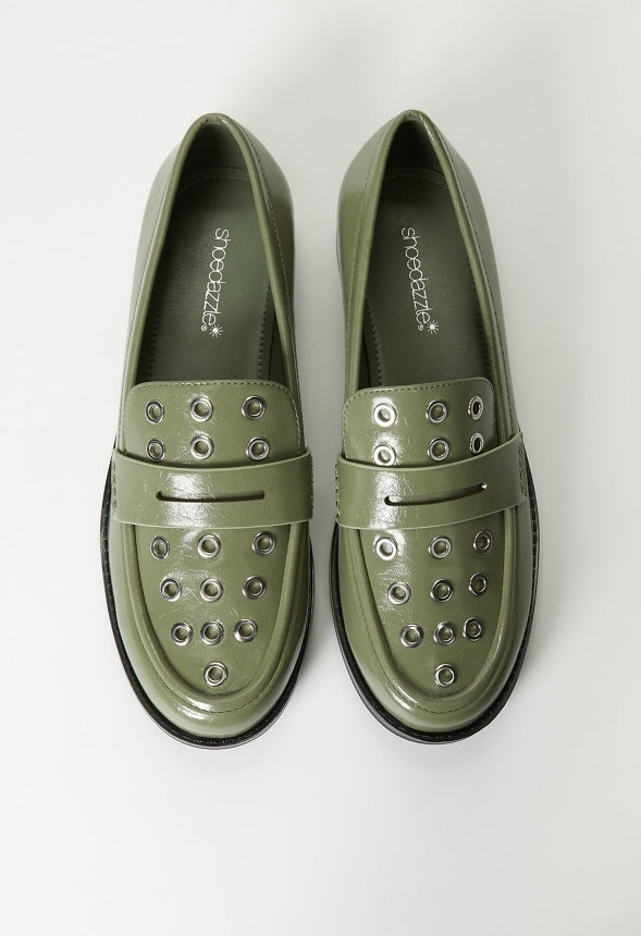 Zuri Flat Loafer Deep Lichen Green