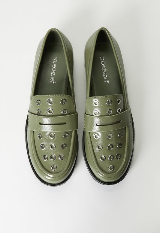 Zuri Flat Loafer Deep Lichen Green