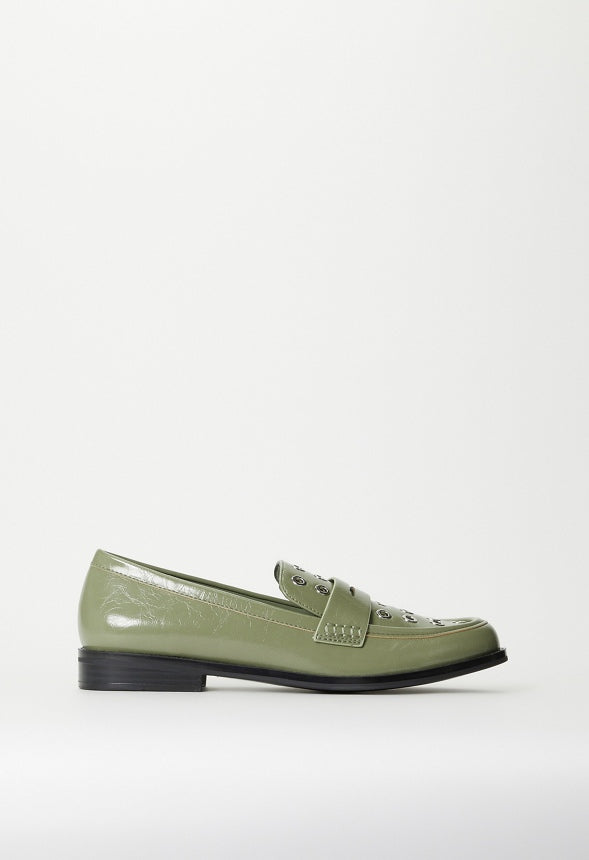 Zuri Flat Loafer Deep Lichen Green