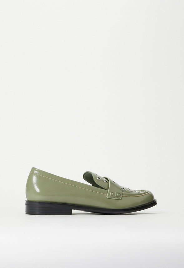 Zuri Flat Loafer Deep Lichen Green
