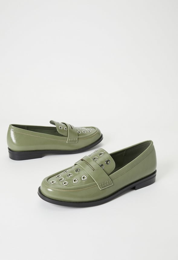 Zuri Flat Loafer Deep Lichen Green