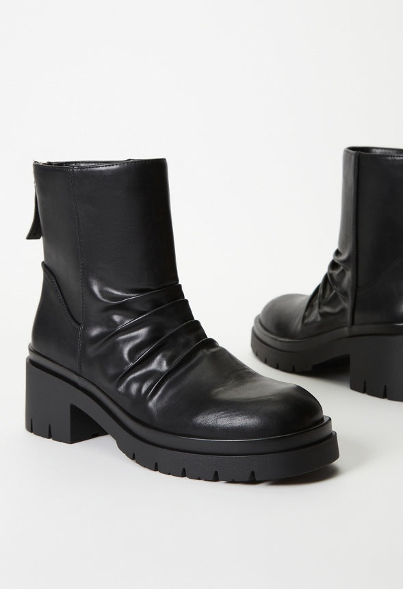 Finley Block Heeled Bootie Black