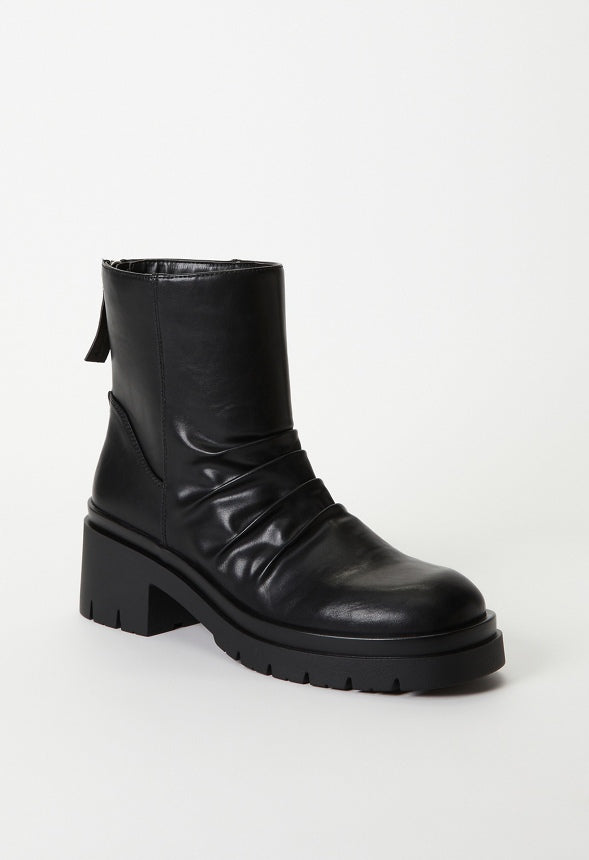 Finley Block Heeled Bootie Black