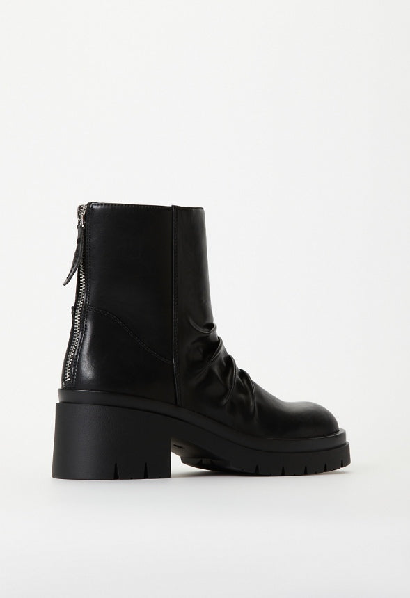 Finley Block Heeled Bootie Black