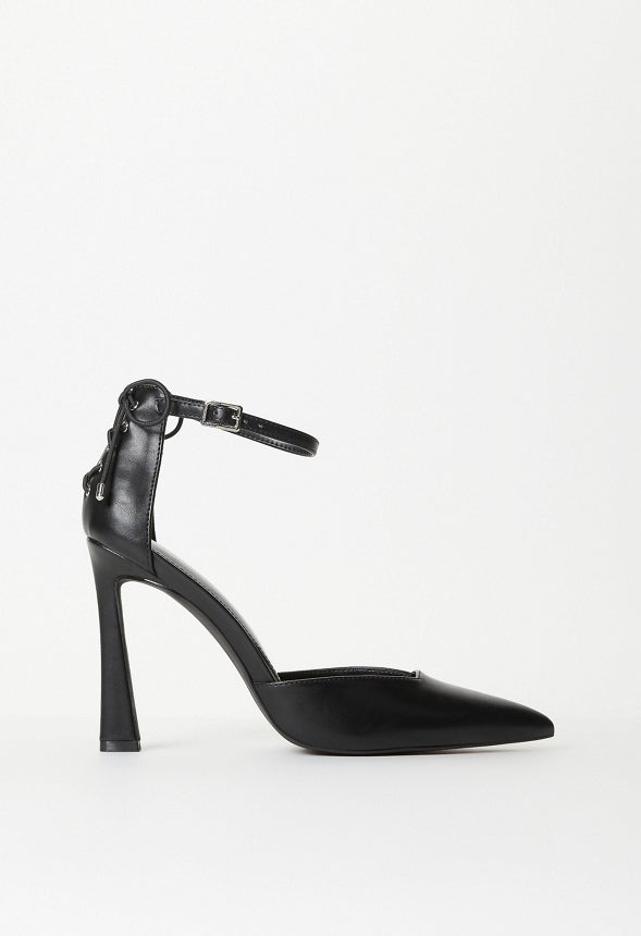 Vittoria Ankle Strap Pump Black