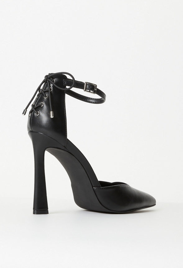Vittoria Ankle Strap Pump Black