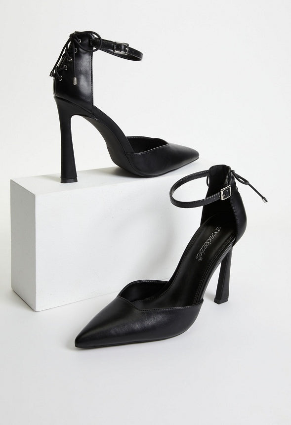 Vittoria Ankle Strap Pump Black