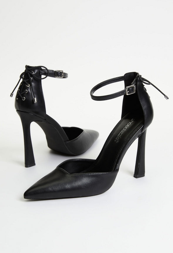 Vittoria Ankle Strap Pump Black