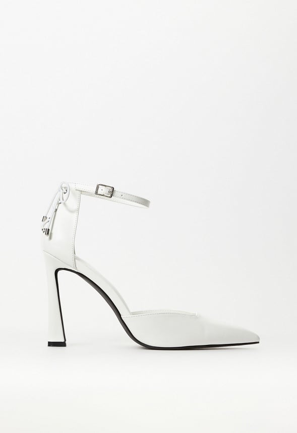 Vittoria Ankle Strap Pump Bright White