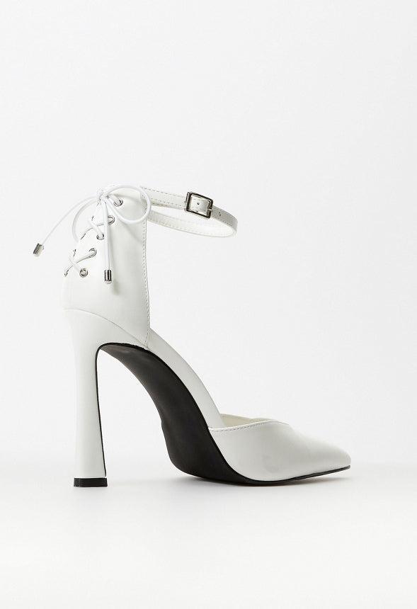 Vittoria Ankle Strap Pump Bright White