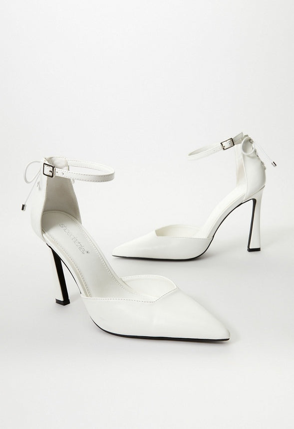 Vittoria Ankle Strap Pump Bright White