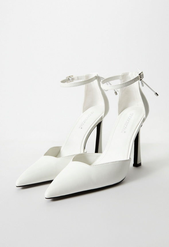 Vittoria Ankle Strap Pump Bright White