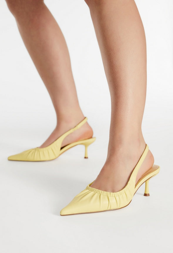 Aubrey Slingback Pump Pale Banana
