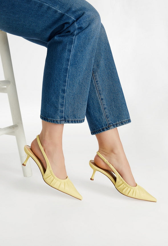 Aubrey Slingback Pump Pale Banana