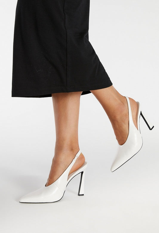 Alaiya Slingback Pump Bright White