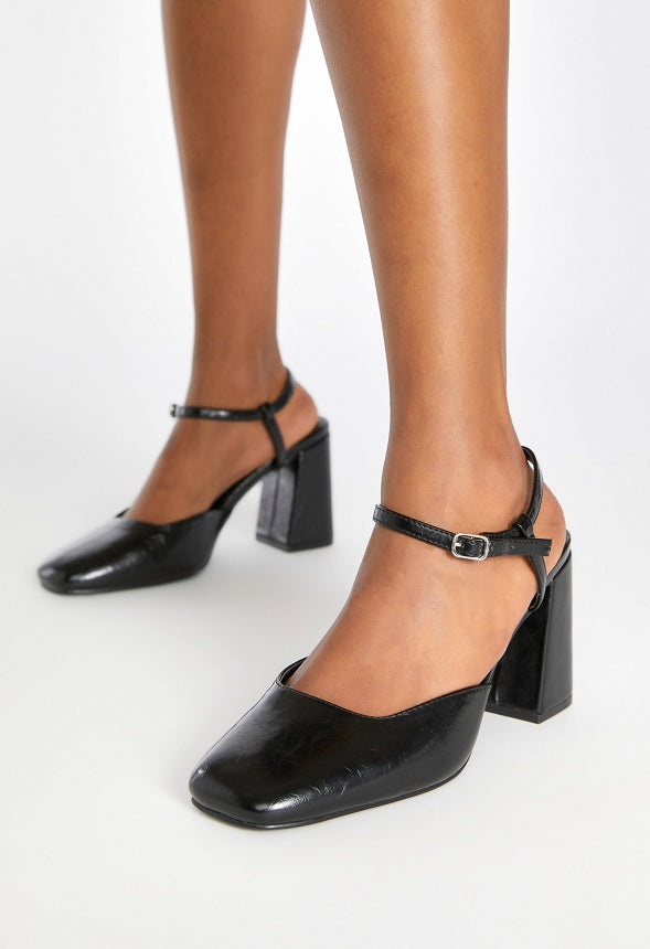 Marnie Ankle Strap Pump Black
