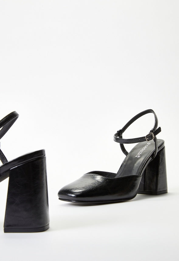 Marnie Ankle Strap Pump Black