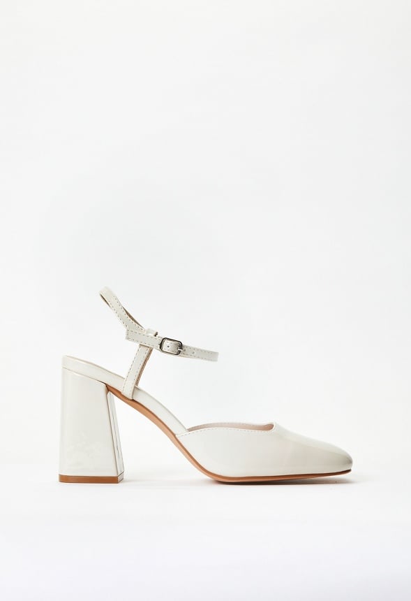 Marnie Ankle Strap Pump Birch White
