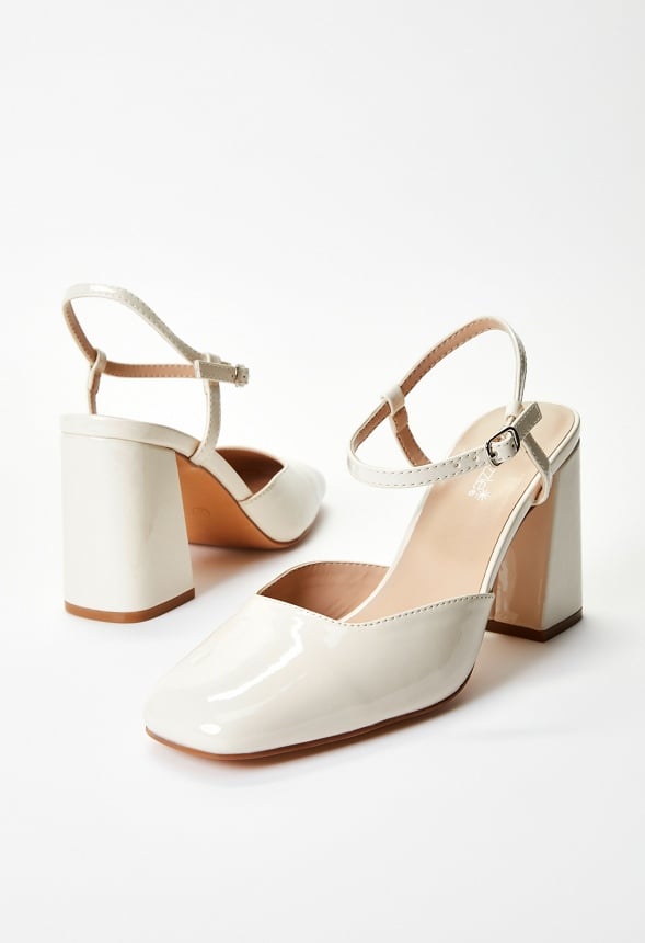 Marnie Ankle Strap Pump Birch White