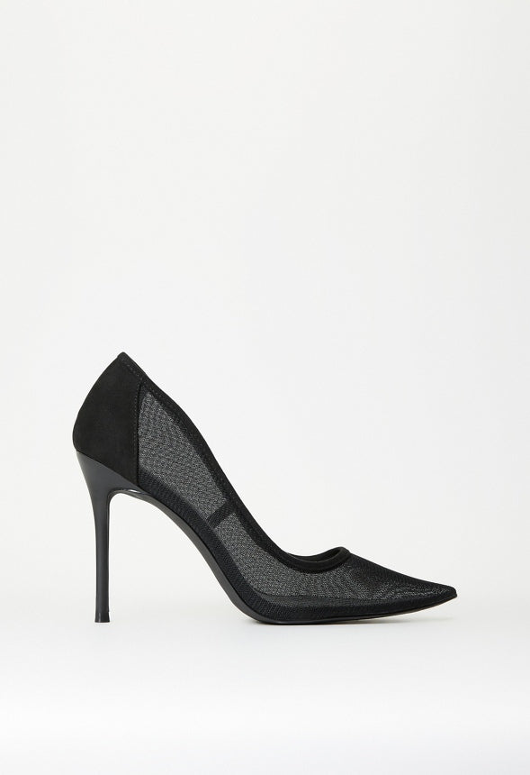 Naomi Classic Pump Black Mesh/ Black