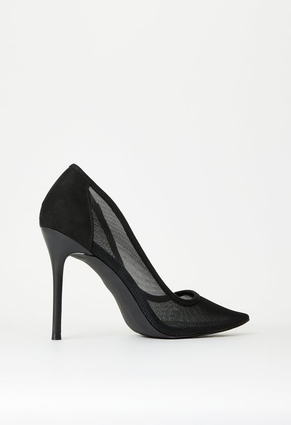 Naomi Classic Pump Black Mesh/ Black