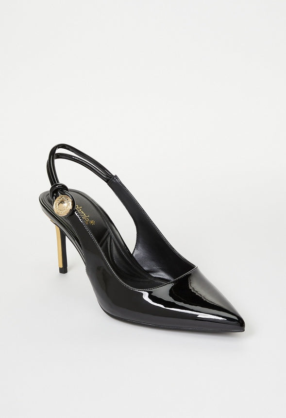 Veda Slingback Pump Black/ Gold