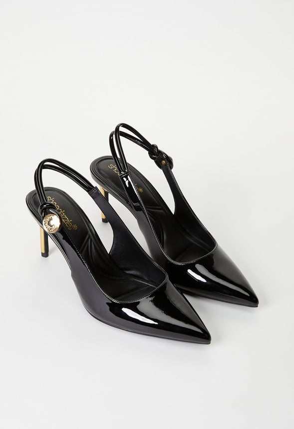 Veda Slingback Pump Black/ Gold
