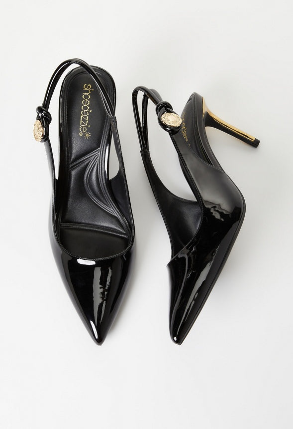 Veda Slingback Pump Black/ Gold