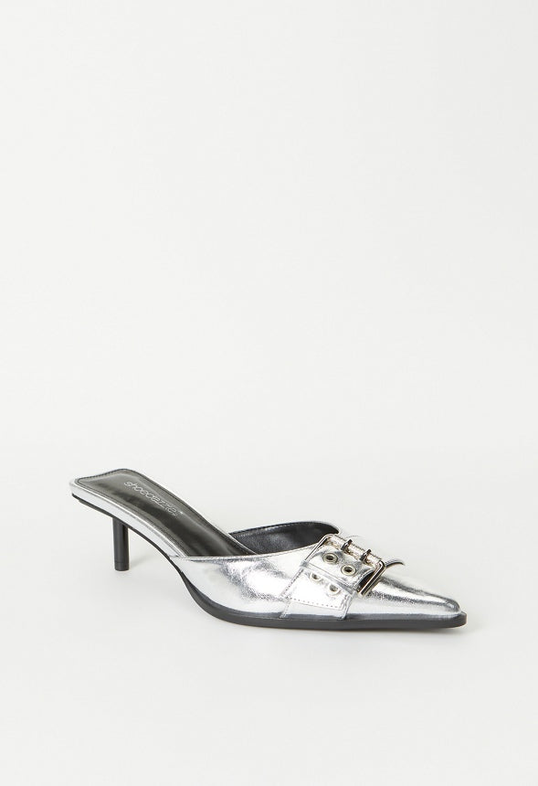 Yara Kitten Pump Silver