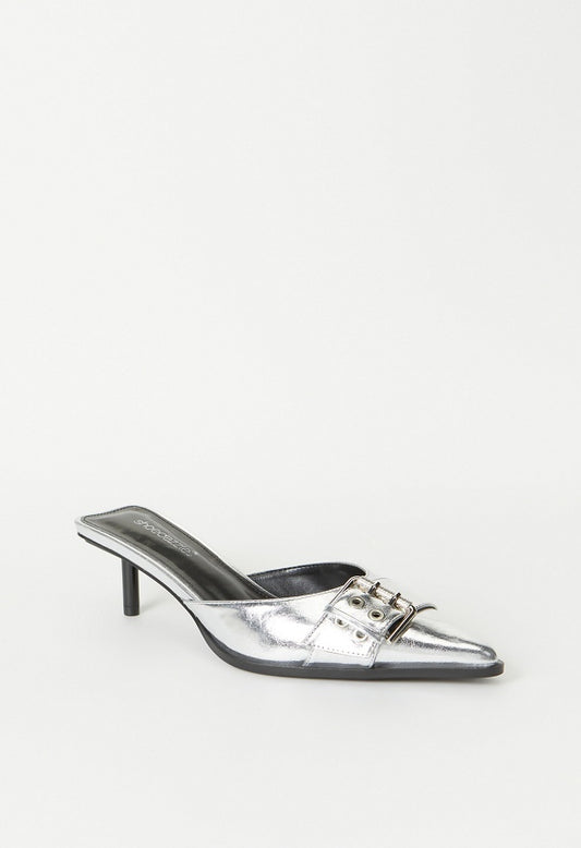 Yara Kitten Pump Silver