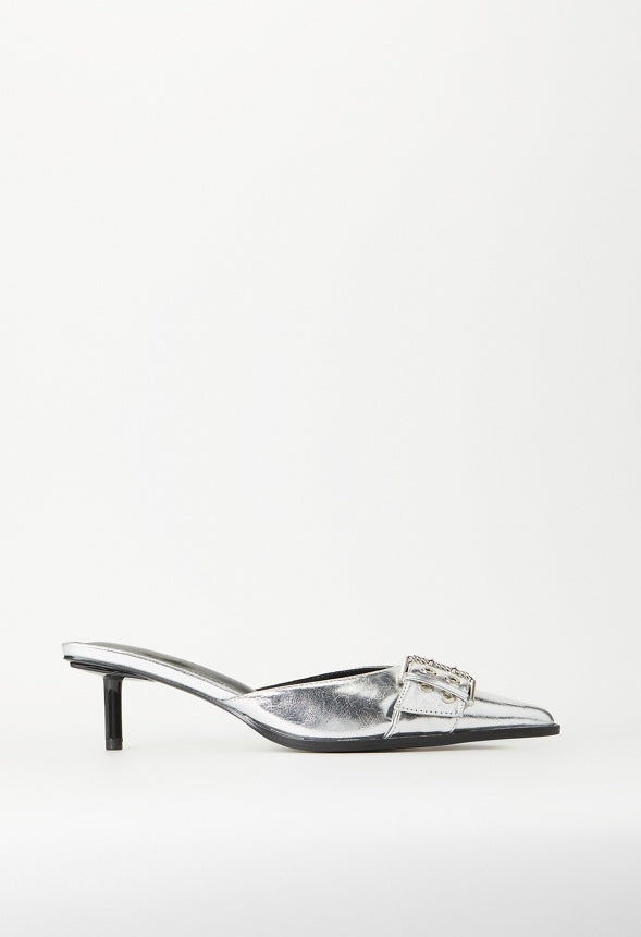 Yara Kitten Pump Silver