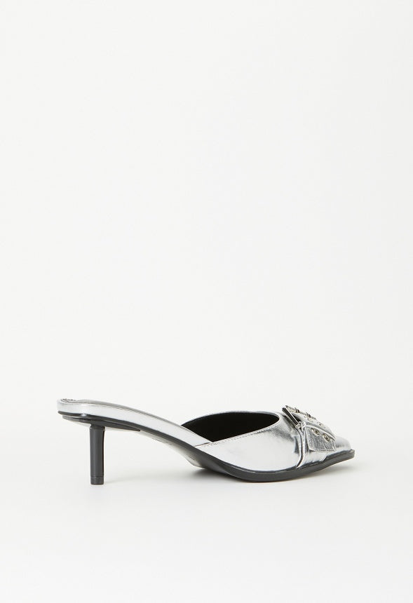 Yara Kitten Pump Silver