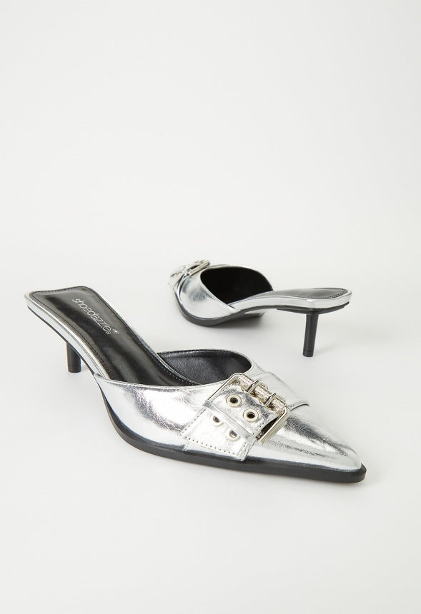 Yara Kitten Pump Silver
