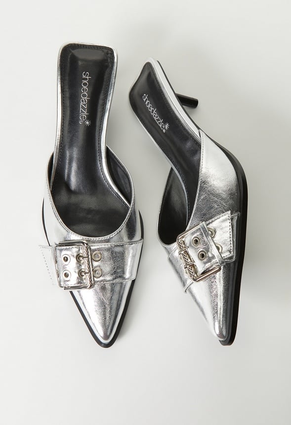 Yara Kitten Pump Silver