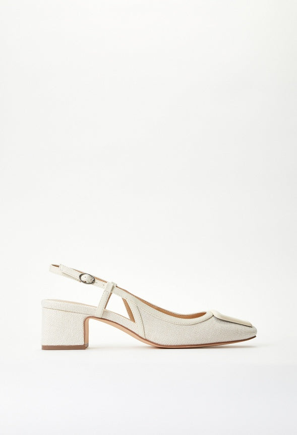 Marjorie Slingback Pump Birch White Multi