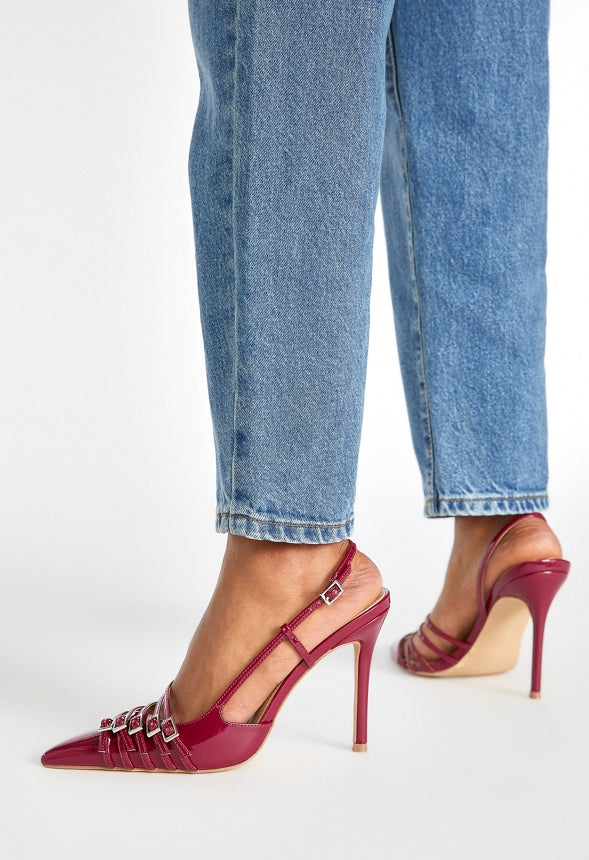 Evana Slingback Pump Anemone Red