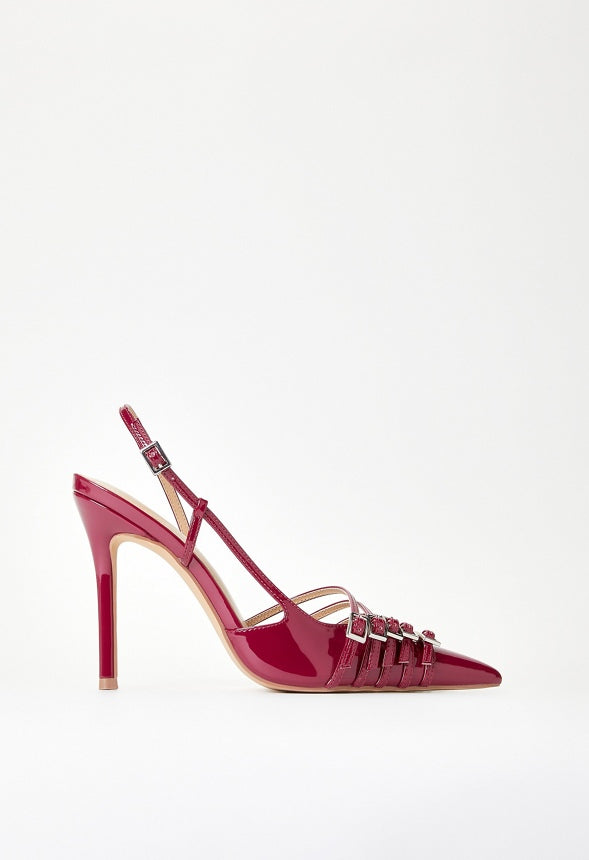 Evana Slingback Pump Anemone Red