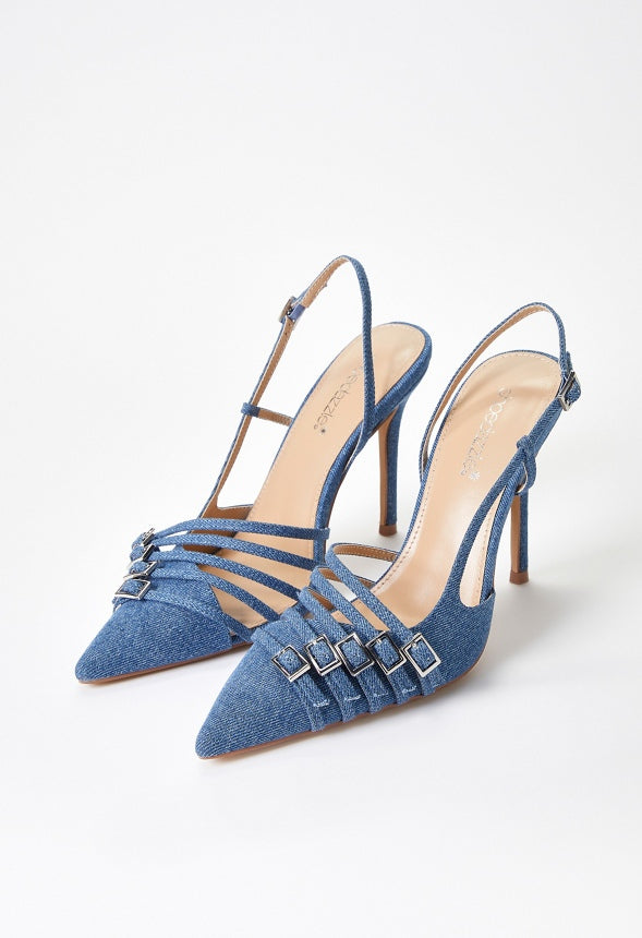 Evana Slingback Pump Denim