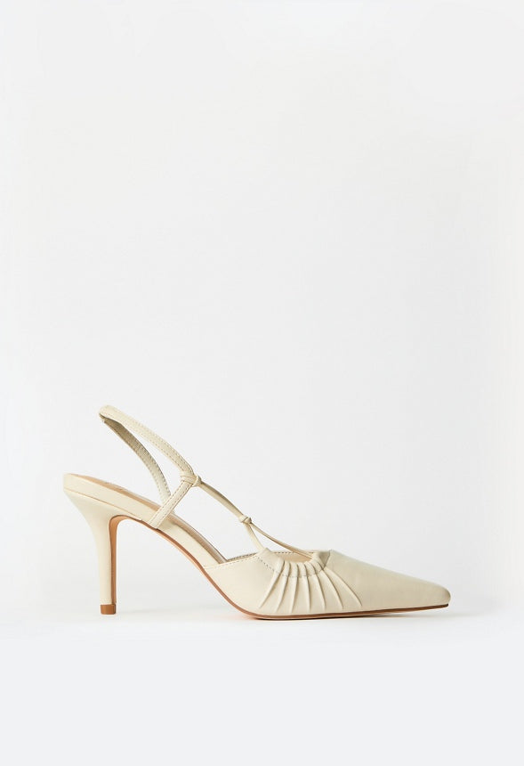 Lorena Slingback Pump Birch White