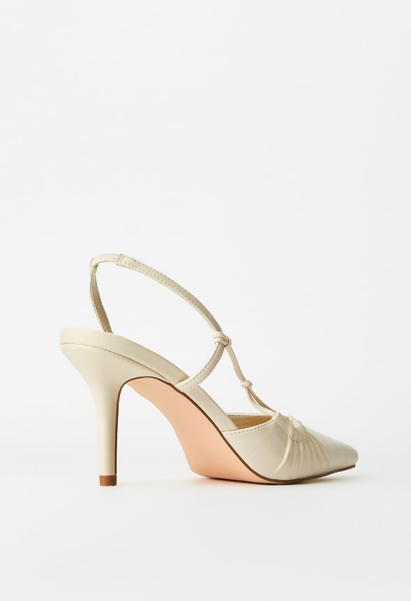 Lorena Slingback Pump Birch White