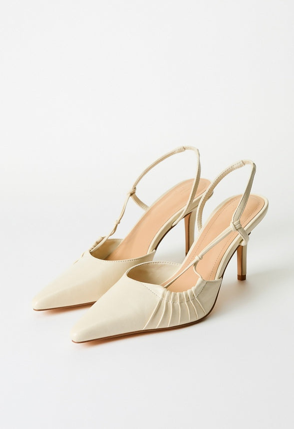 Lorena Slingback Pump Birch White