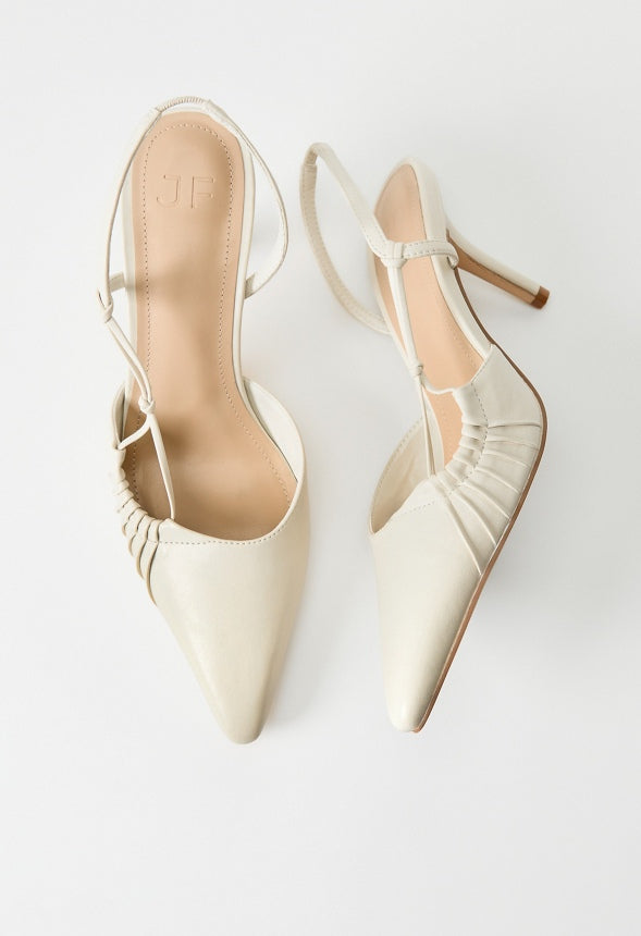 Lorena Slingback Pump Birch White
